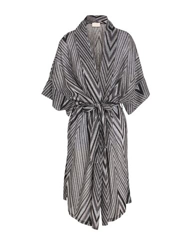 Woman Cardigan Silver Size 6 Polyamide, Metallic Polyester, Polyester, Viscose