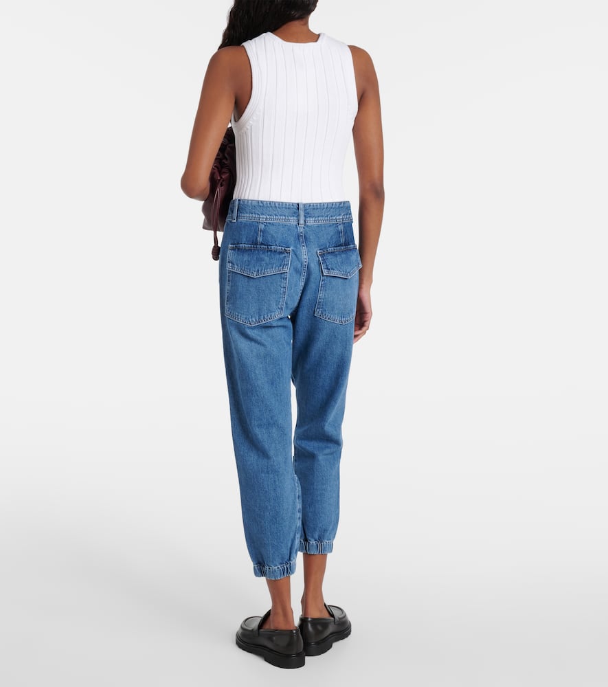 Agni mid-rise twill tapered pants