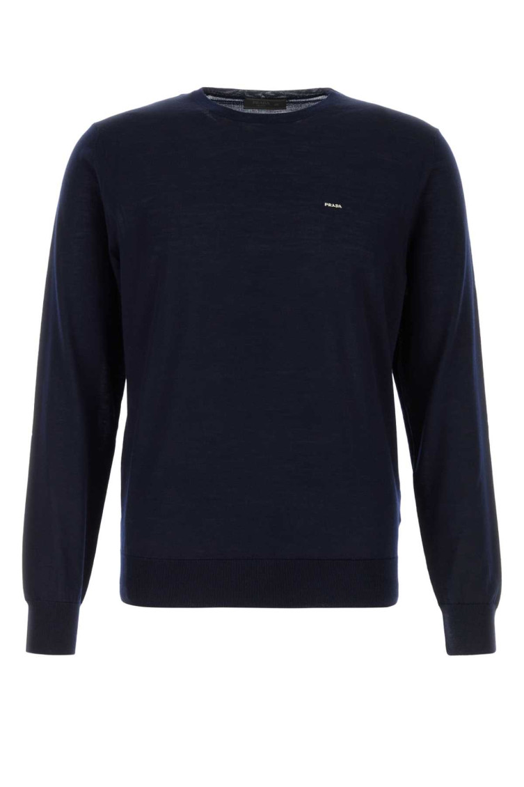 Embroidered Fine-knit Sweater