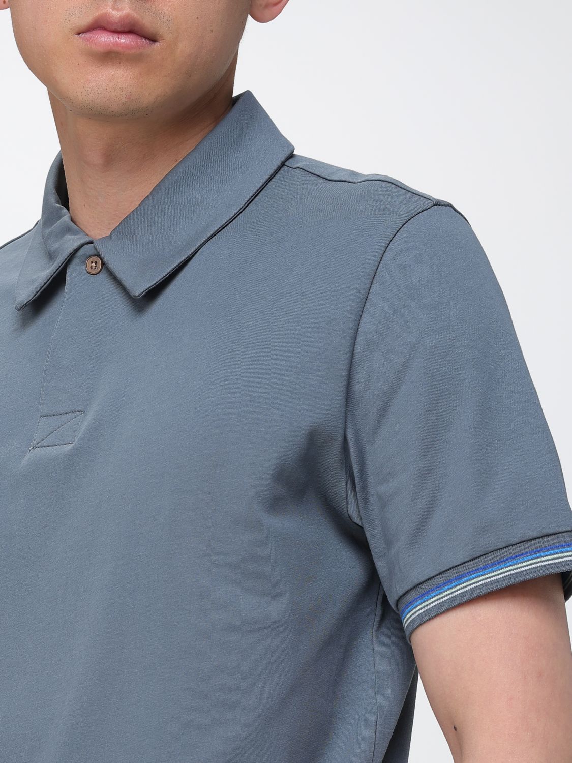 Polo Shirt Men color Grey