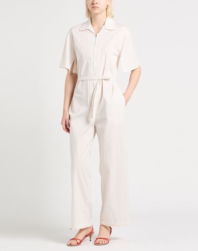 Easy Woman Jumpsuit Ivory Size 6 Cotton, Polyamide, Elastane