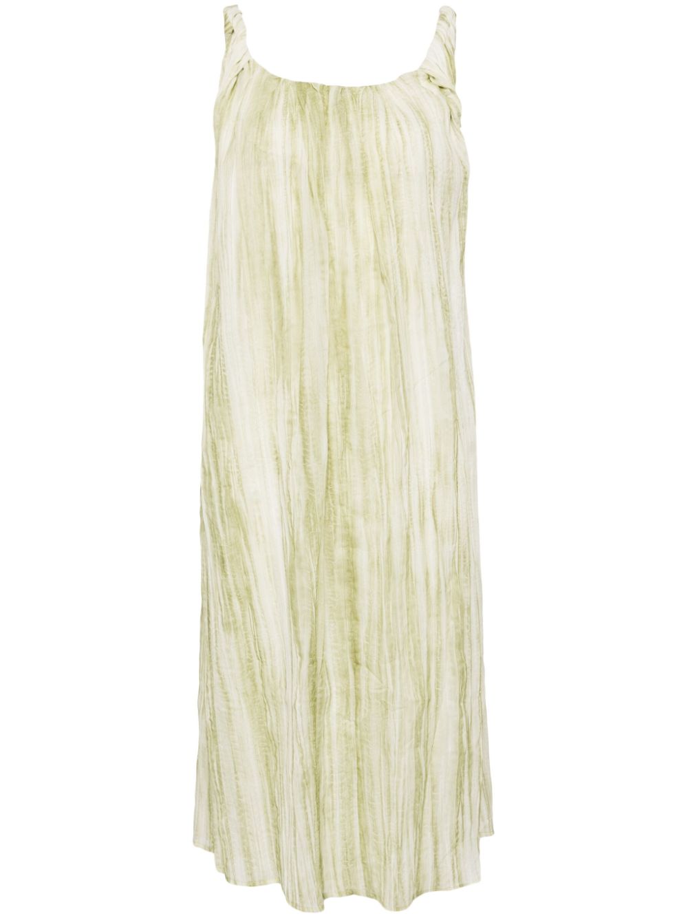 Twisted-straps shift dress - Green