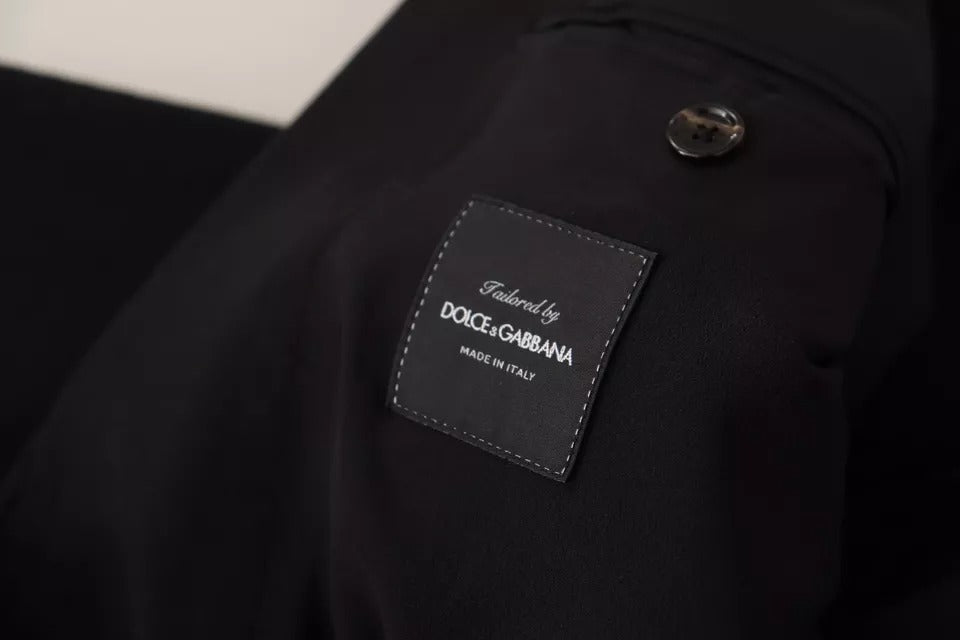 Wool Single-Breasted Blazer — Black