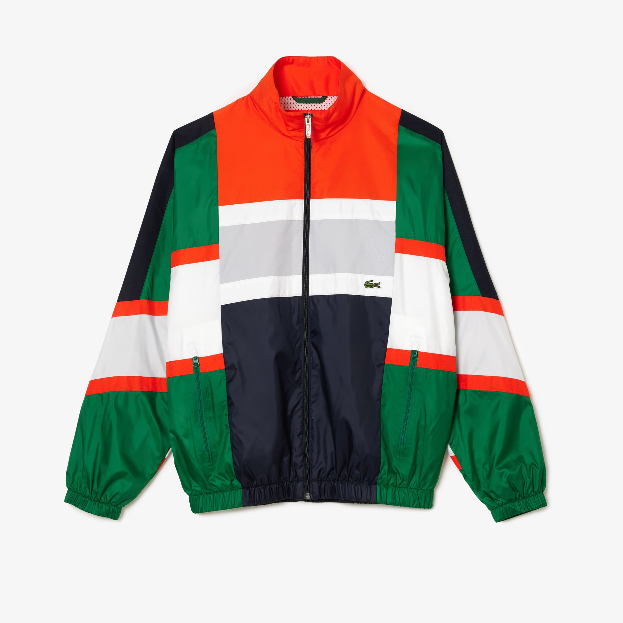 Mixed Material Colorblock Sportsuit Jacket