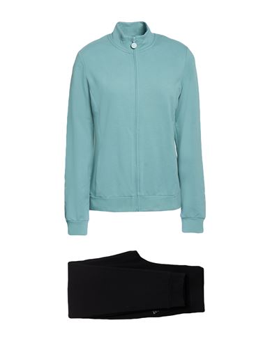 Woman Tracksuit Turquoise Size XXL Cotton, Elastane