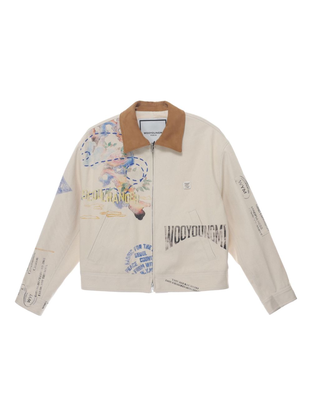 All-over printed jacket - Neutrals