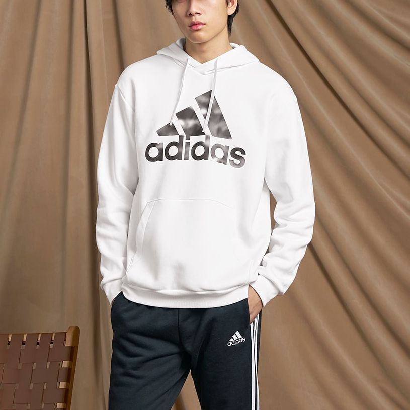 Camo Print French Terry Hoodie 'White'