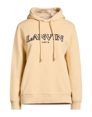 Woman Sweatshirt Sand Size L Cotton, Elastane