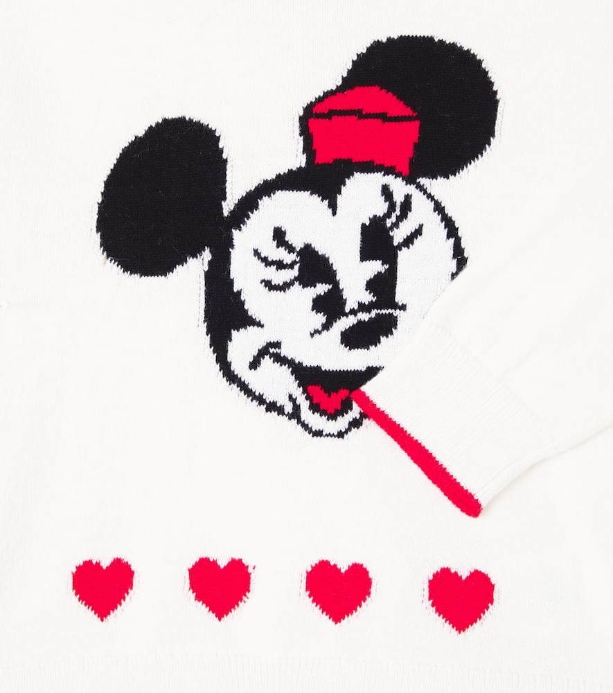 Intarsia cotton and wool sweater