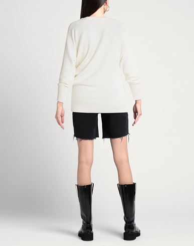 Woman Sweater Ivory Size 8 Merino Wool