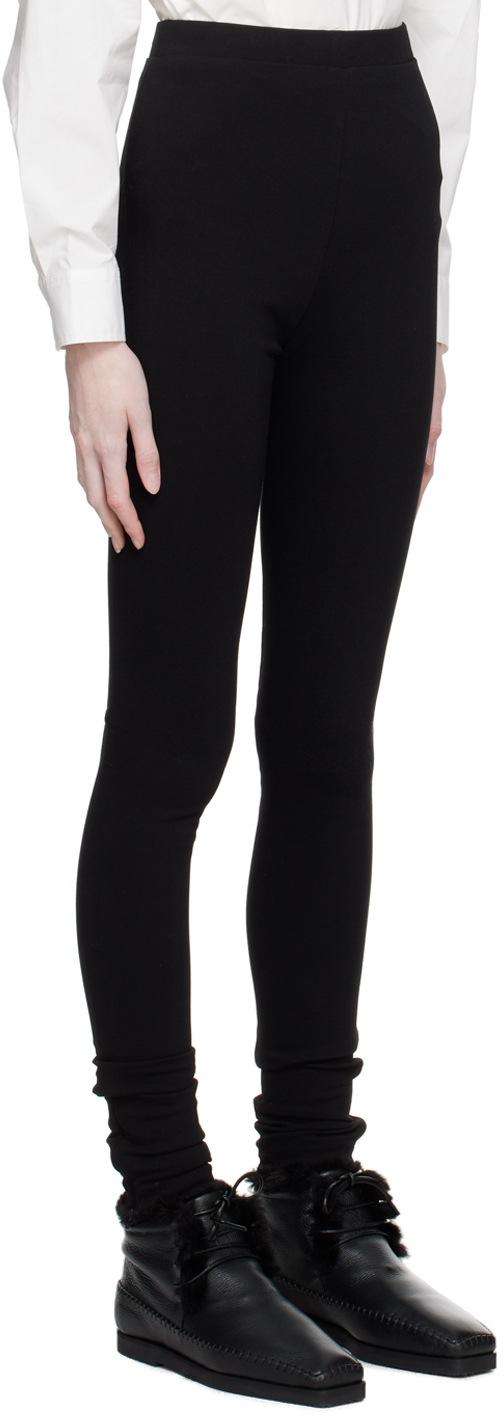 Black zip leggings