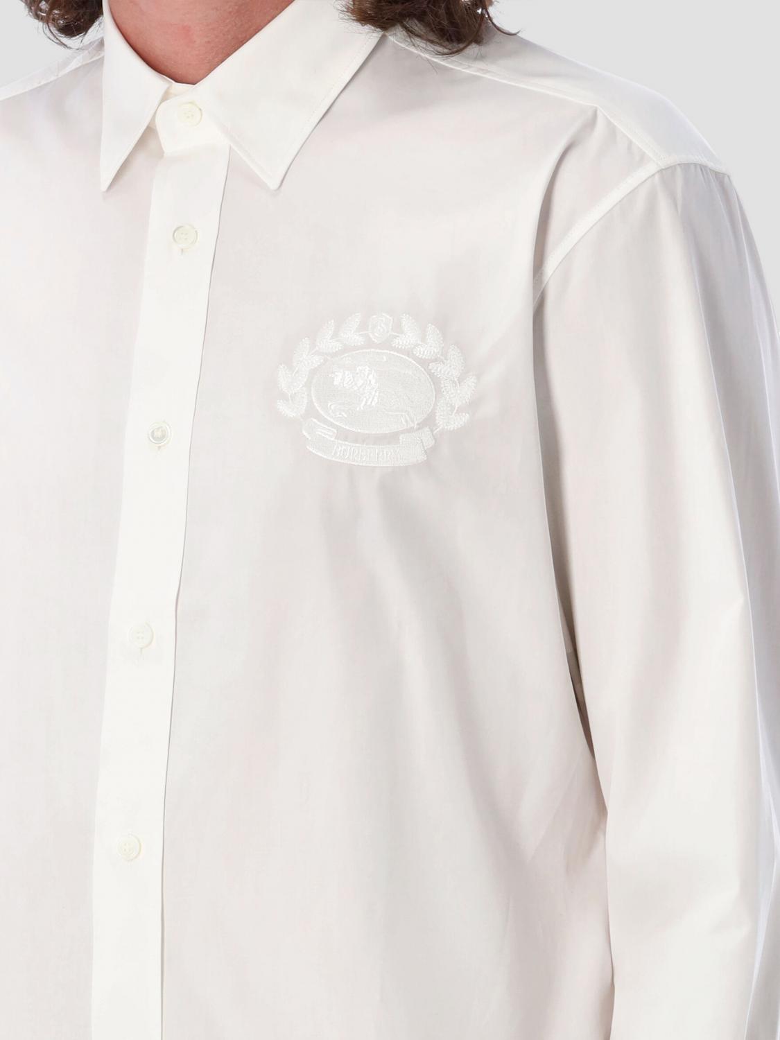 EKD-embroidered cotton shirt - White