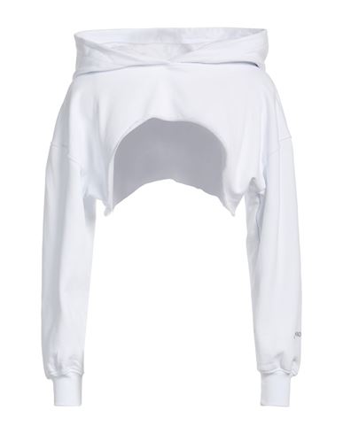 Woman Sweatshirt White Size M Cotton, Elastane