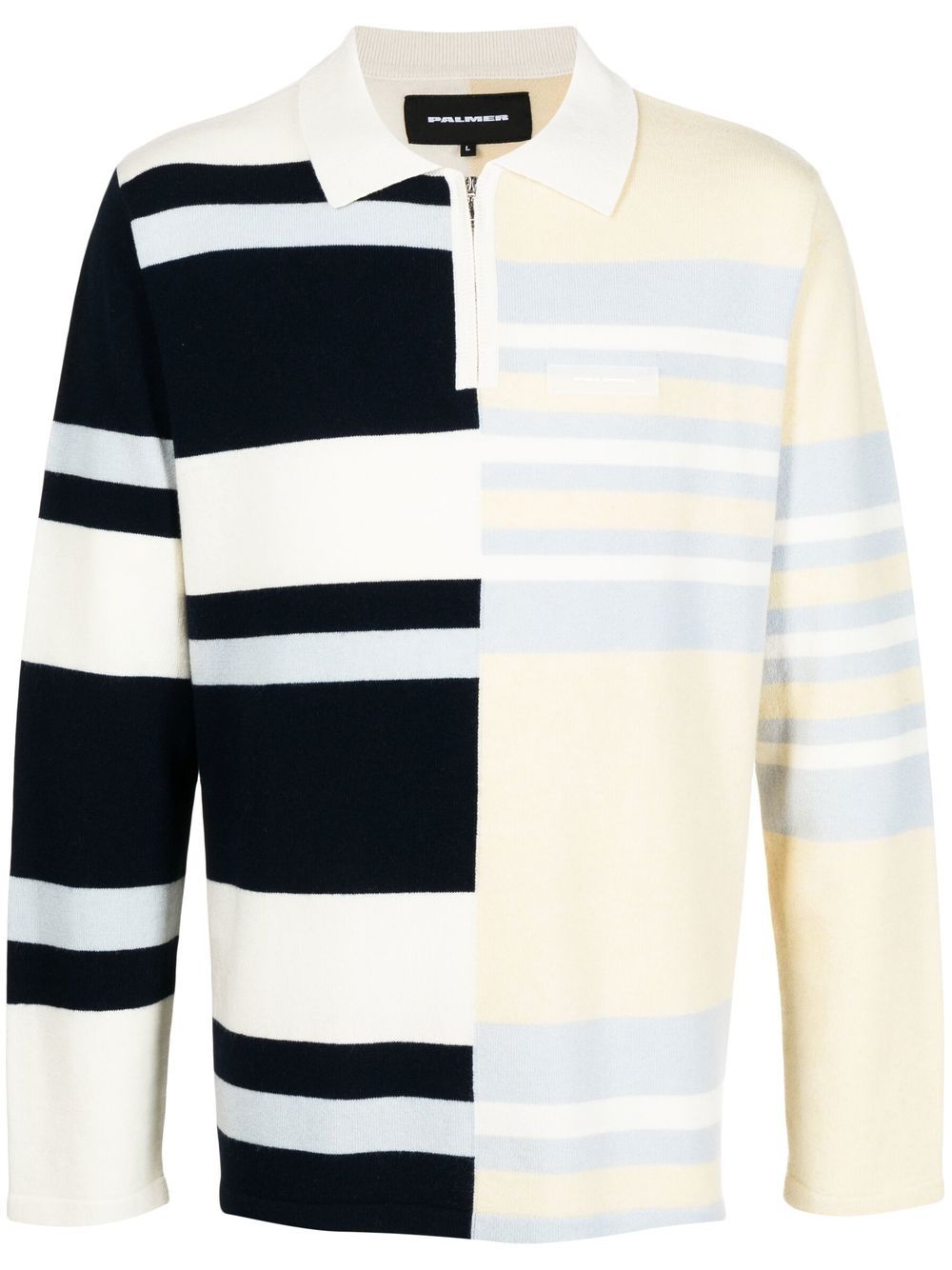 Split-stripe polo shirt - Yellow