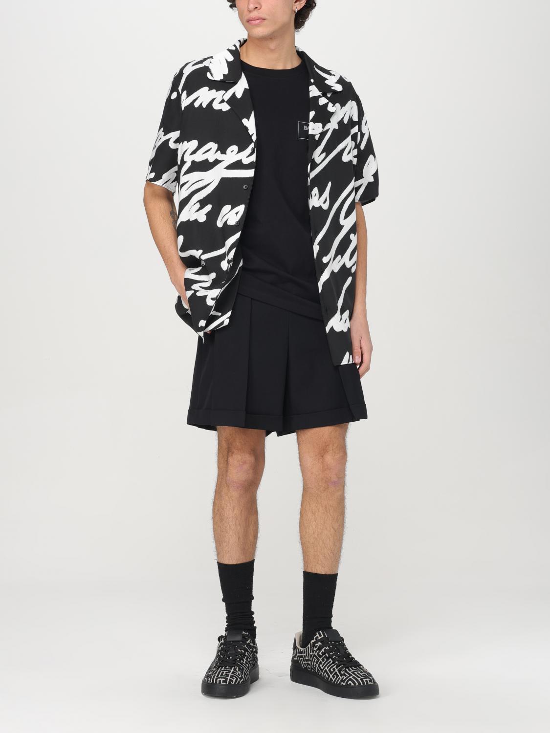 Slogan-print shirt - Black