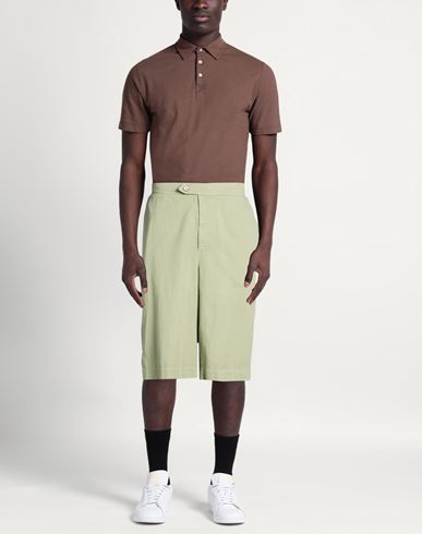 Man Shorts & Bermuda Shorts Sage green Size XS Cotton