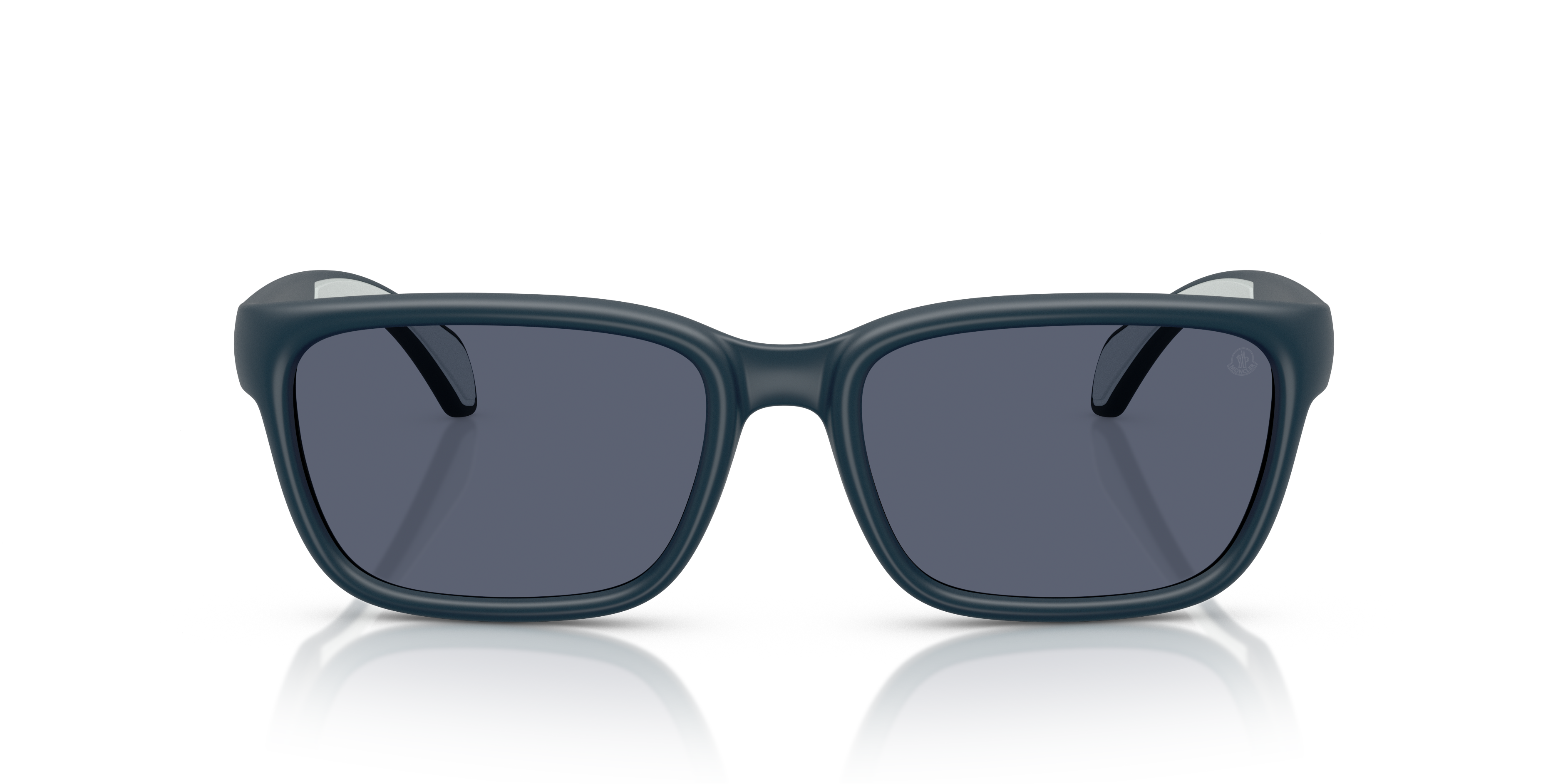 Moncler Unisex Moncler ME8002 SLICKA 50082V Gafas de sol Inyectado Azul Azul Pillow Polarizado