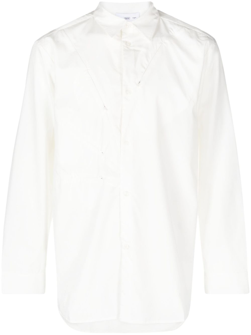 Semi-Sheer Poplin Shirt — White