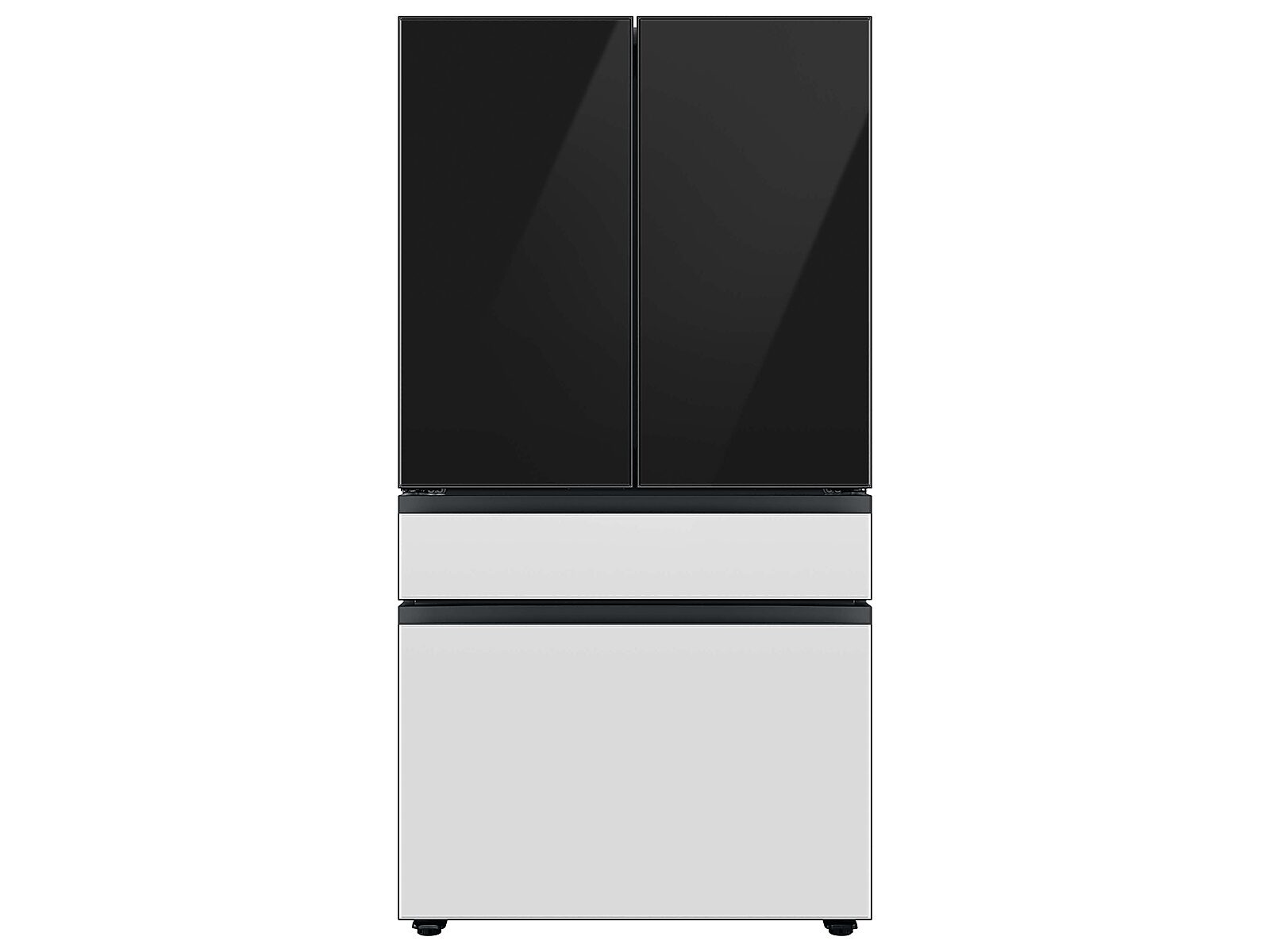 Bespoke 4-Door French Door Refrigerator Panel in White Glass - Middle Panel(RA-F36DMM12/AA)