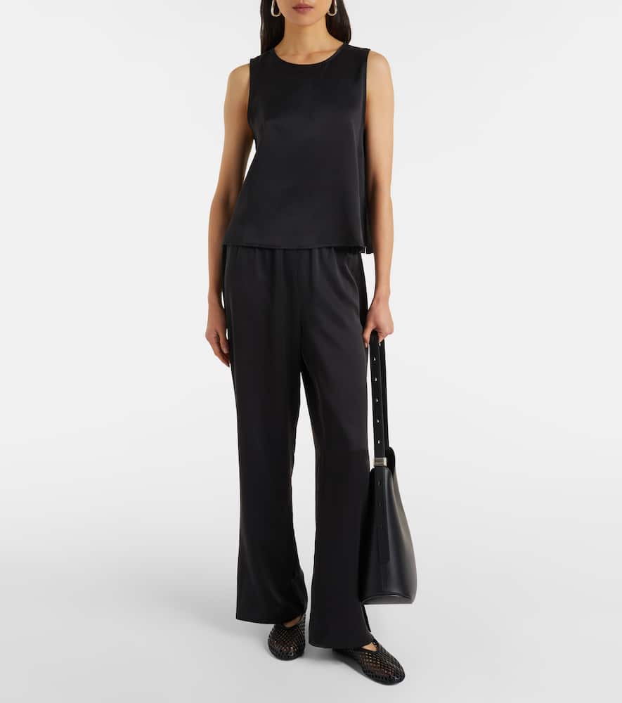 Sofia silk charmeuse tank top