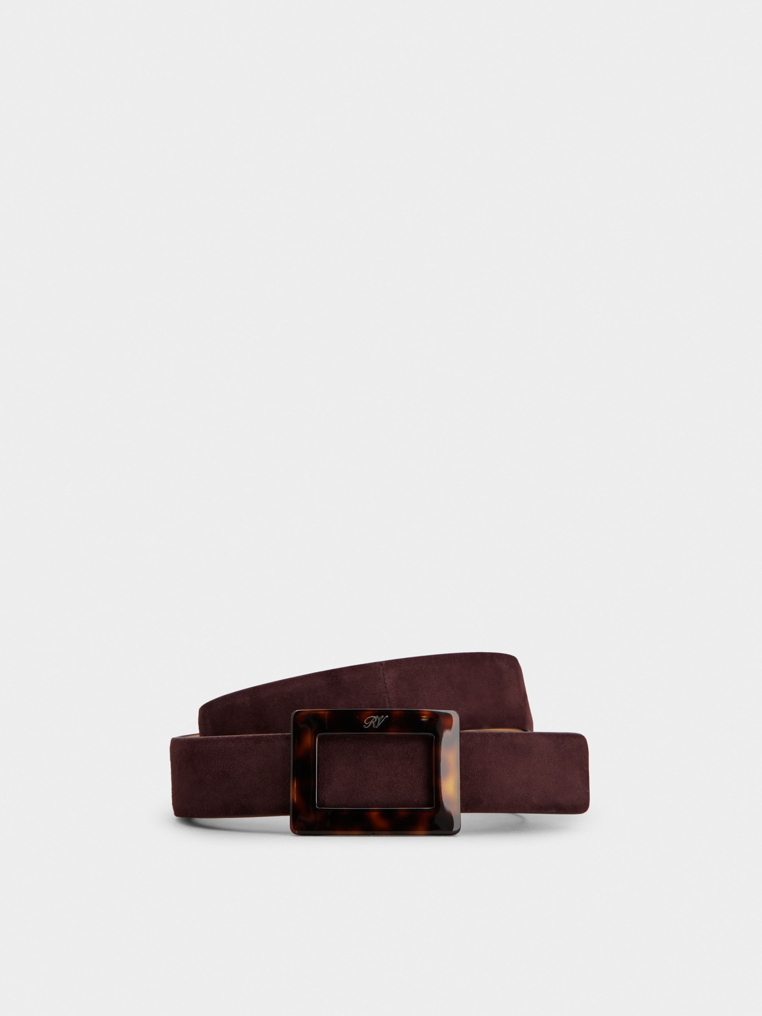 Belle Vivier Belt in suede