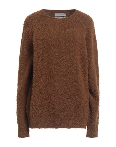 Woman Sweater Brown Size XXL Wool, Polyamide, Elastane