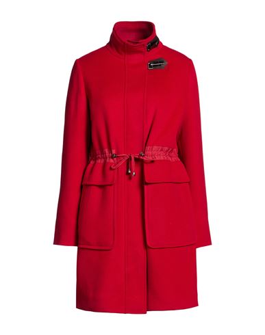 Nenè Woman Coat Red Size 10 Polyester, Wool, Viscose