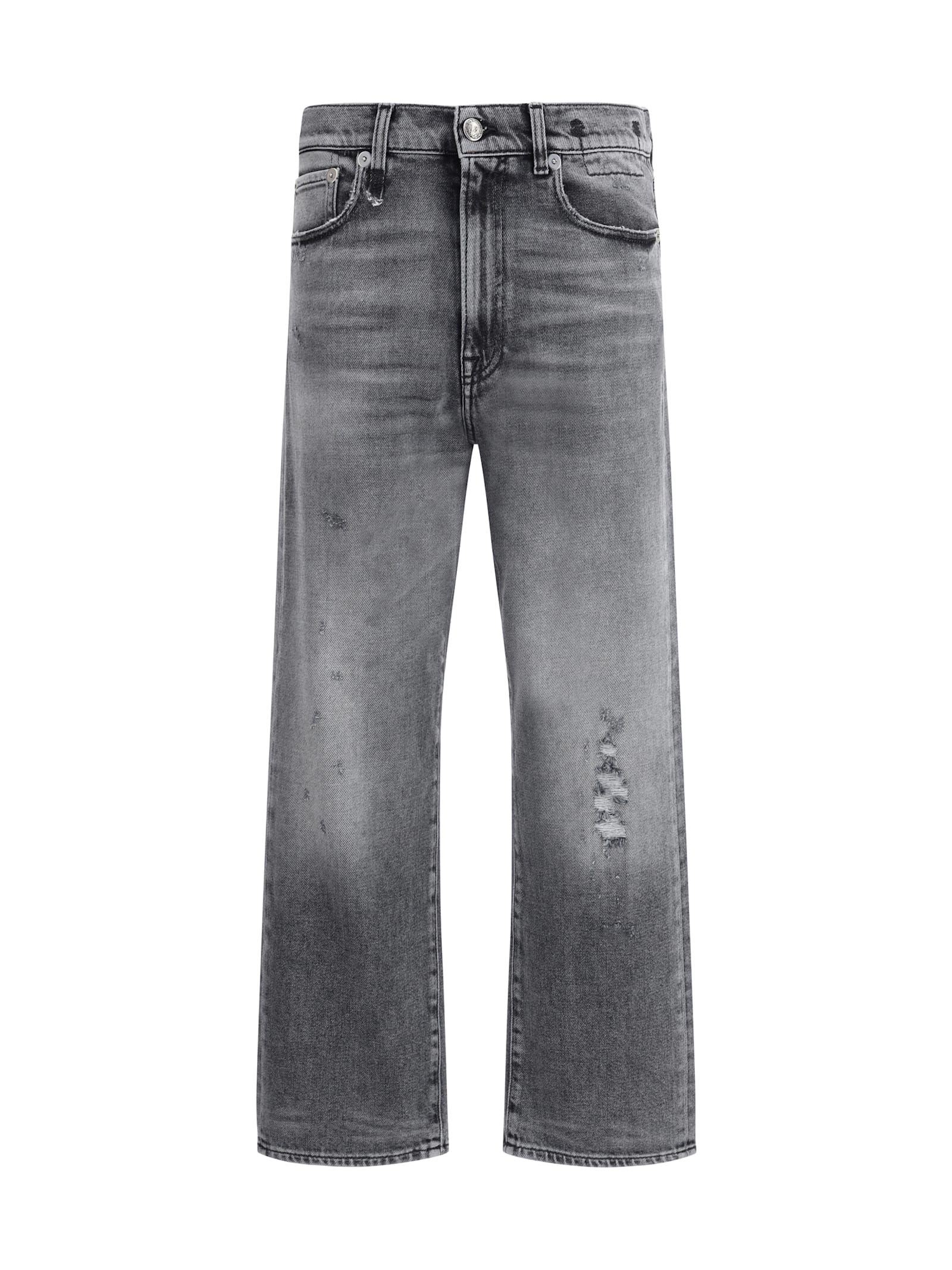 Cropped boyfriend jeans - Grey