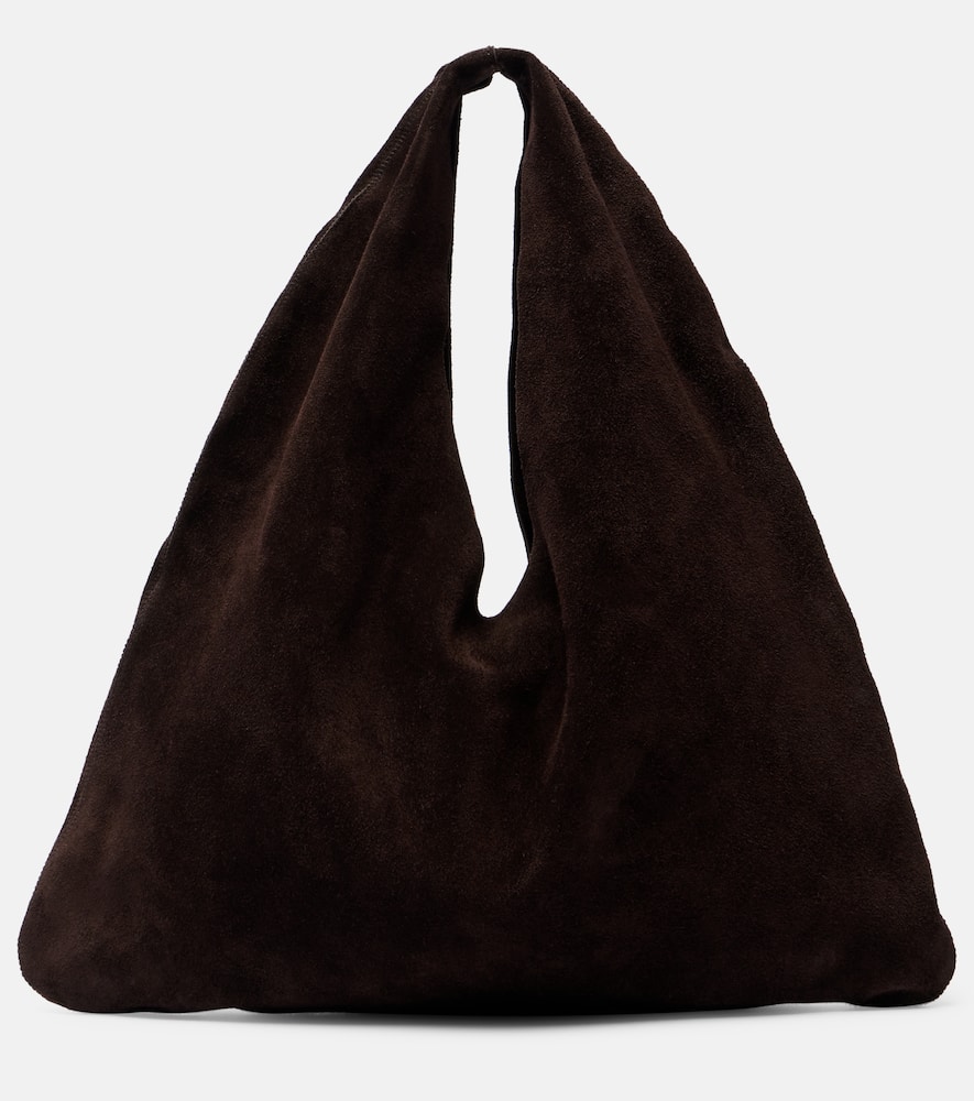 The Row Bindle Small suede tote bag