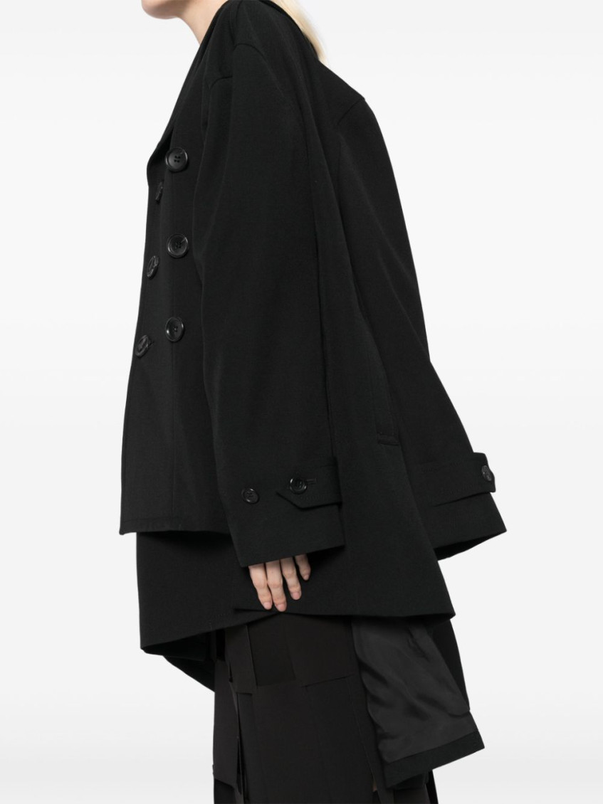 Black asymmetric Coat