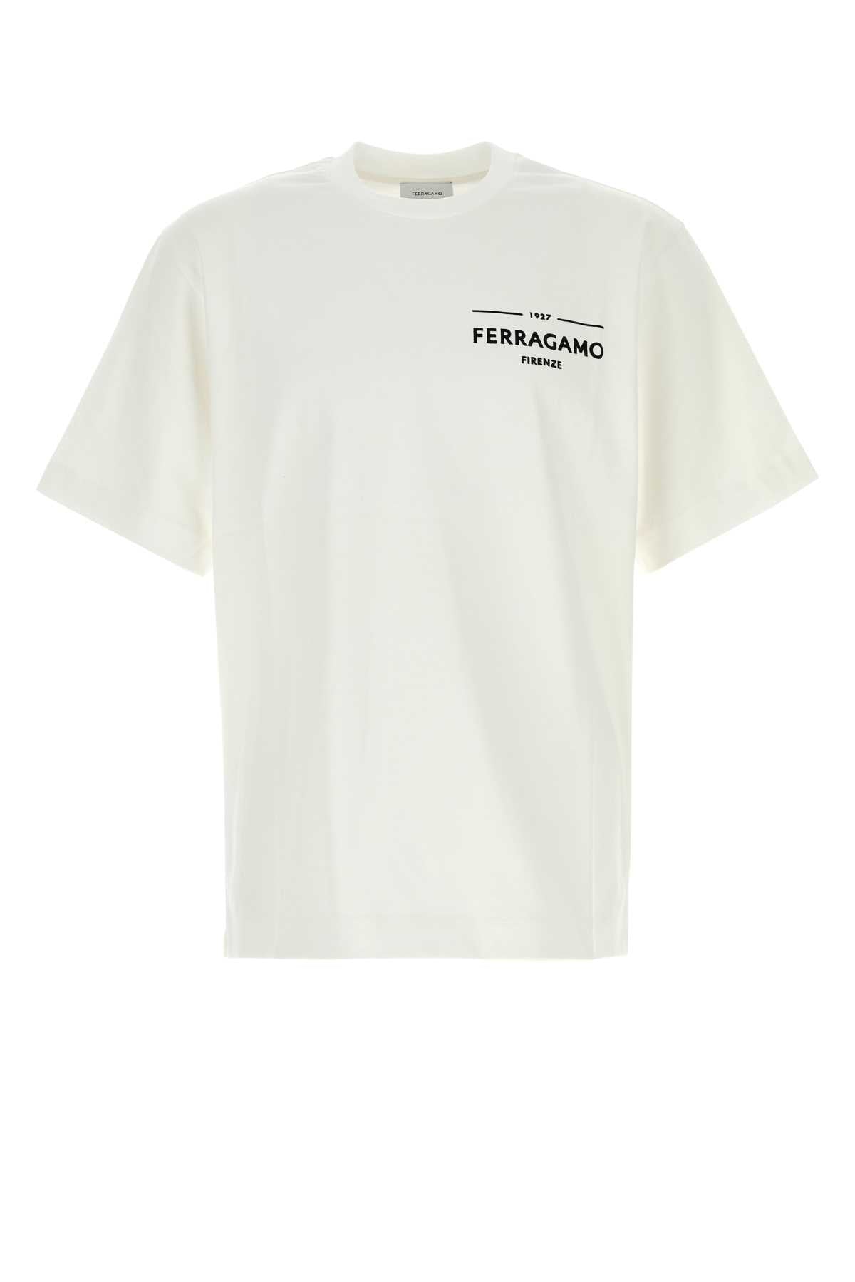 Logo-Embroidered Cotton T-Shirt — White