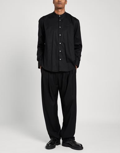 Man Shirt Black Size 38 Cotton, Elastane