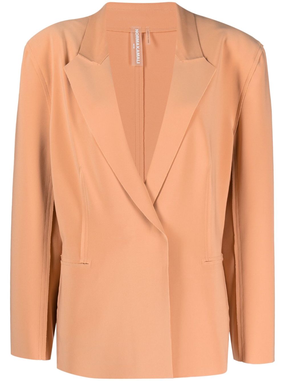 Single-breasted straight-fit blazer - Orange
