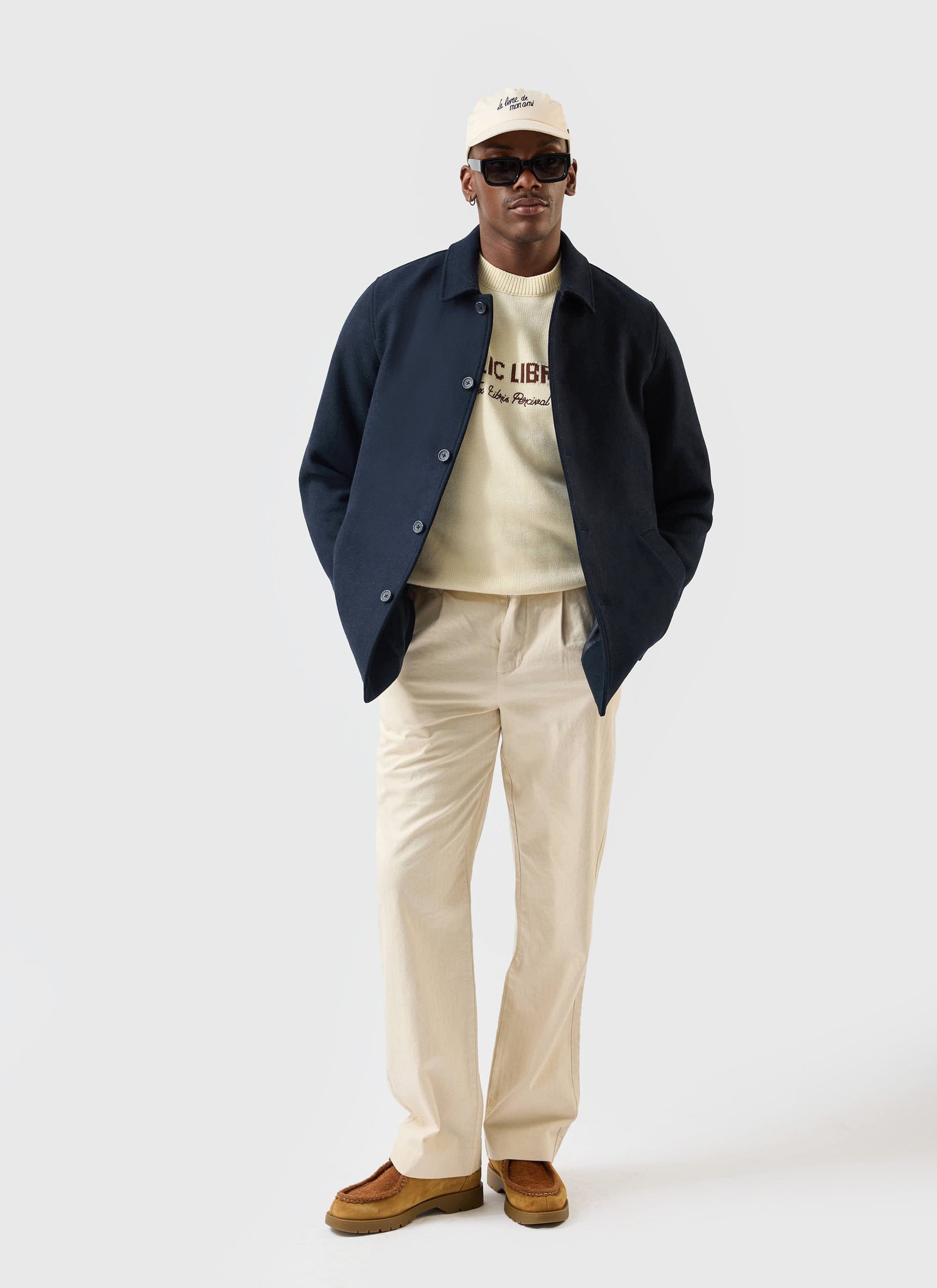 Peacoat Melton Wool Navy