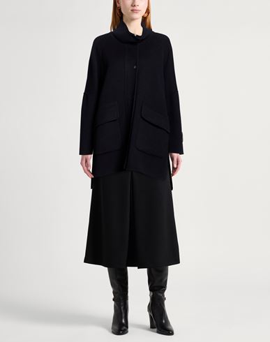 Paltò Fabbrica Woman Coat Midnight blue Size 6 Wool