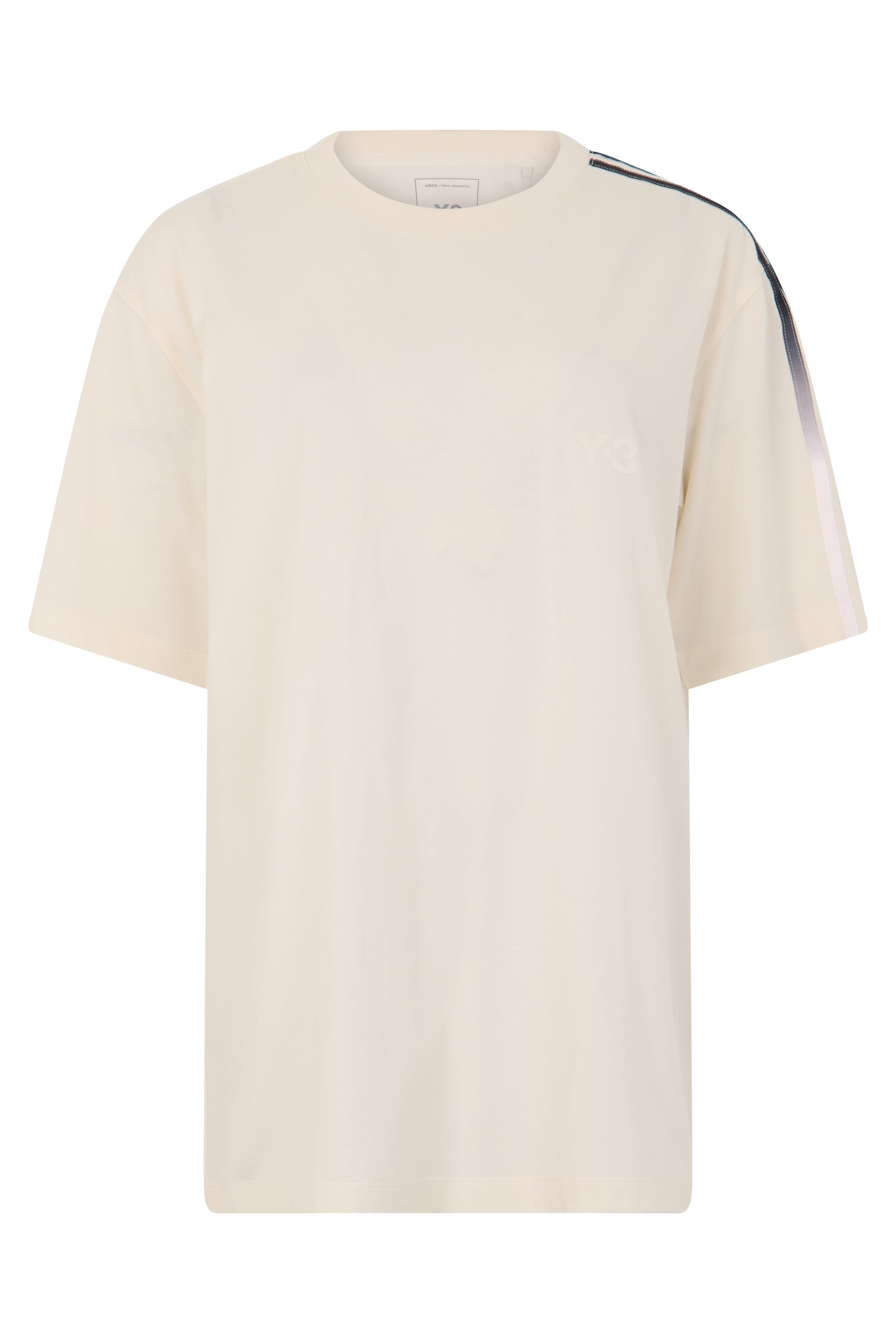 Striped Cotton T-Shirt — Beige