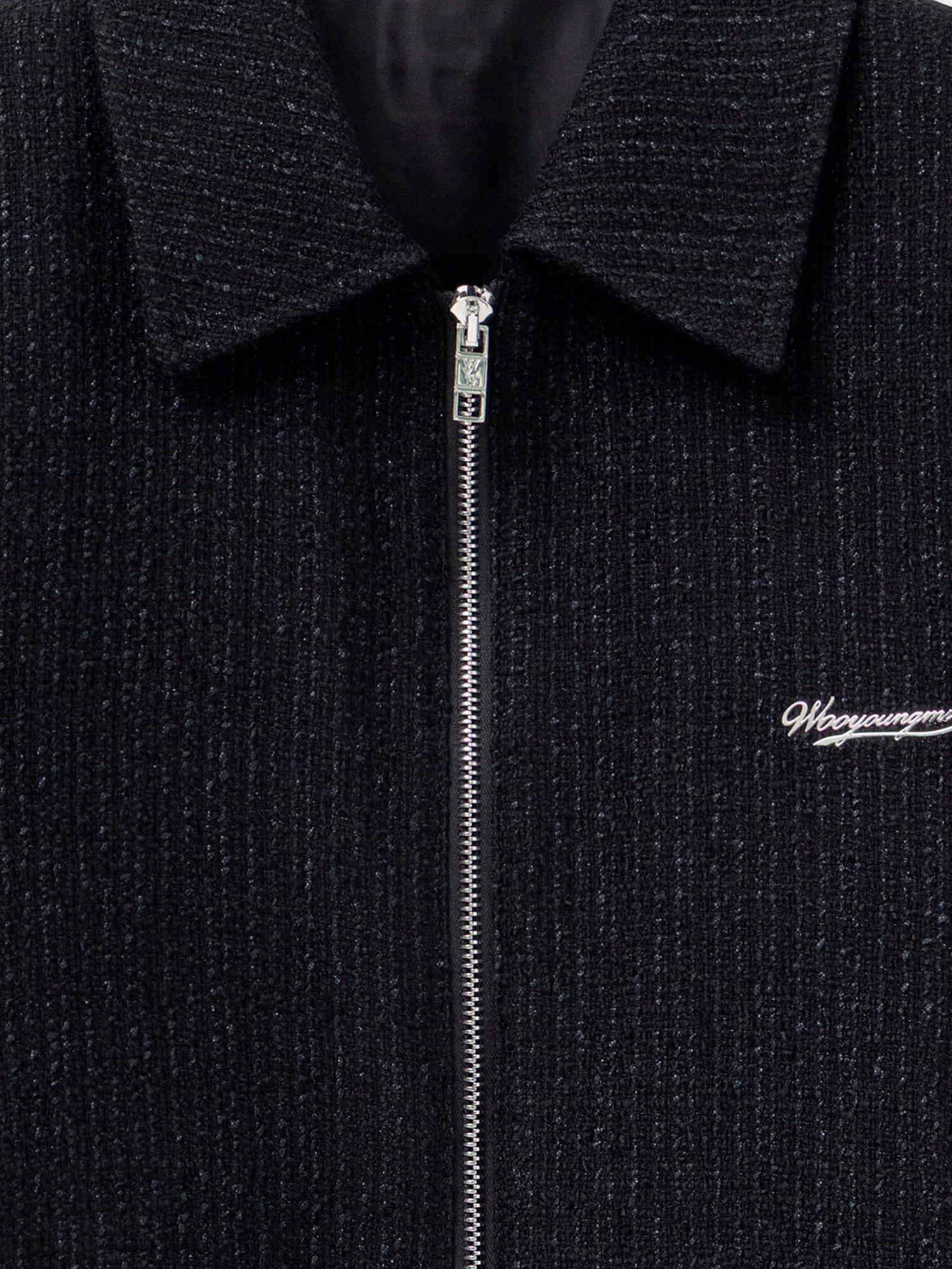 Stretch Wool-Blend Jacket — Black