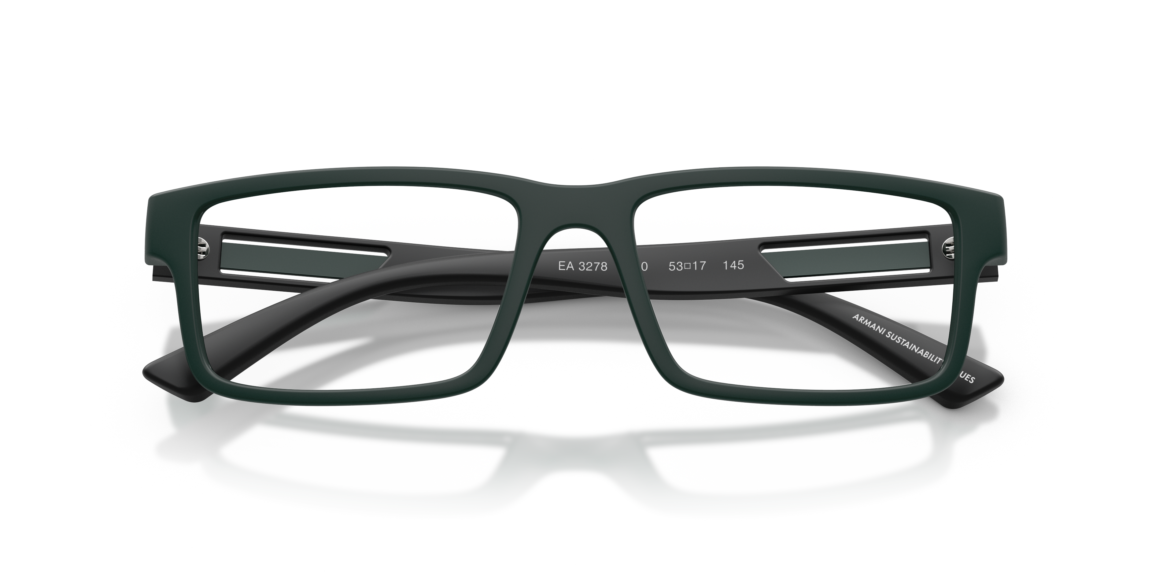 Emporio Armani Man Emporio Armani EA3278 6370 Optical frames Injected Blue Transparent Squared Norma