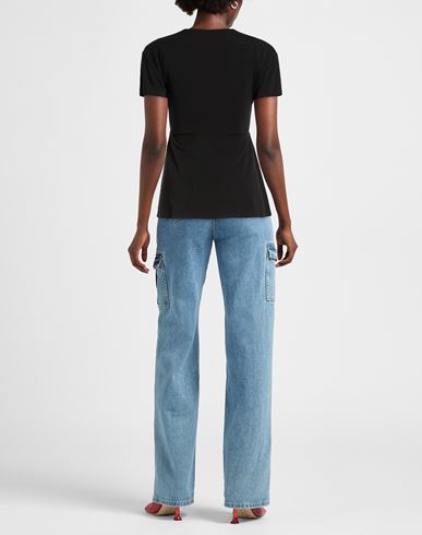 Woman Top Black Size 2 Acetate, Polyamide, Elastane