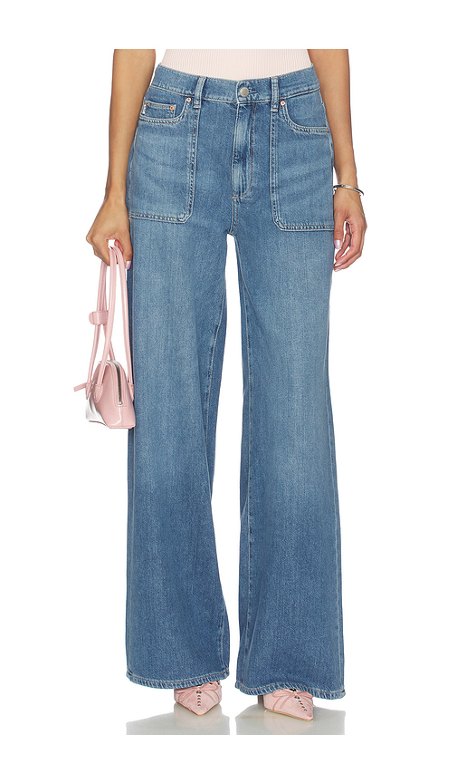 DL1961 DL Aura Hepburn Wide Leg High Rise Jeans in Blue. - 23 also , 25, 26, 27, 28, 29, 30