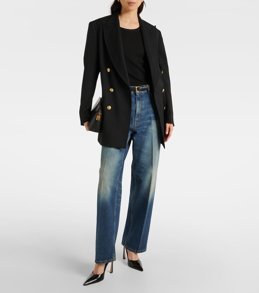 Low-rise straight jeans