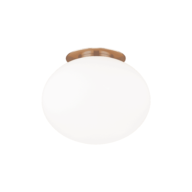 Aged Gold Brass One Light Wall Sconce Ceiling Mount from the Mayu Collection