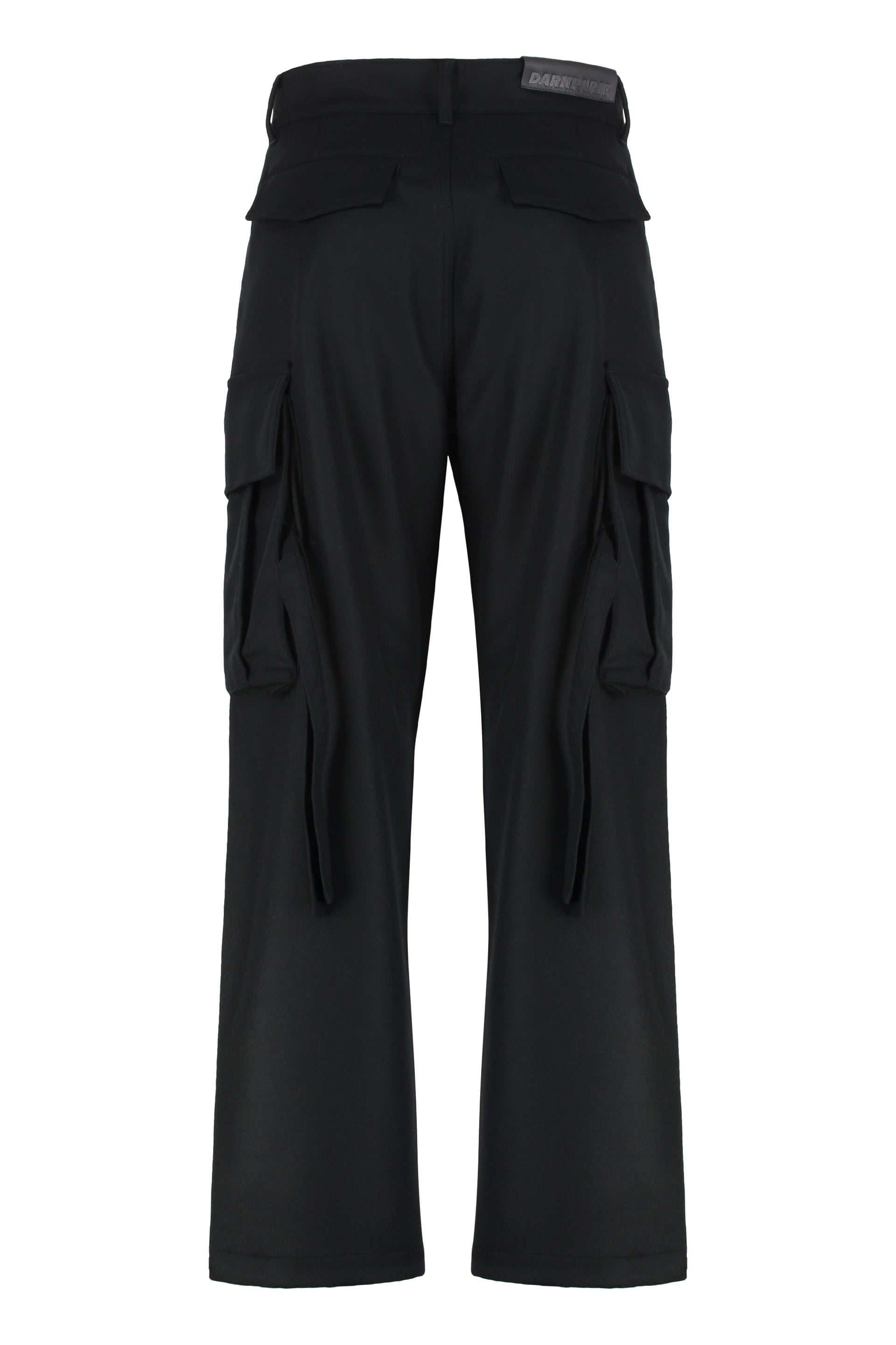 Cargo Pants in Wool, Straight Fit with Flap Pockets