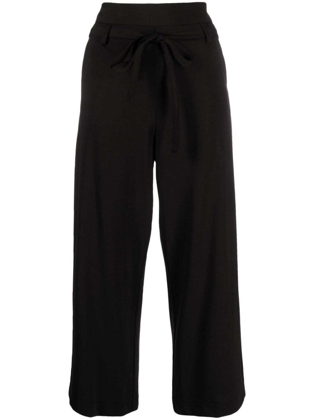 Wide-leg cotton track pants - Black