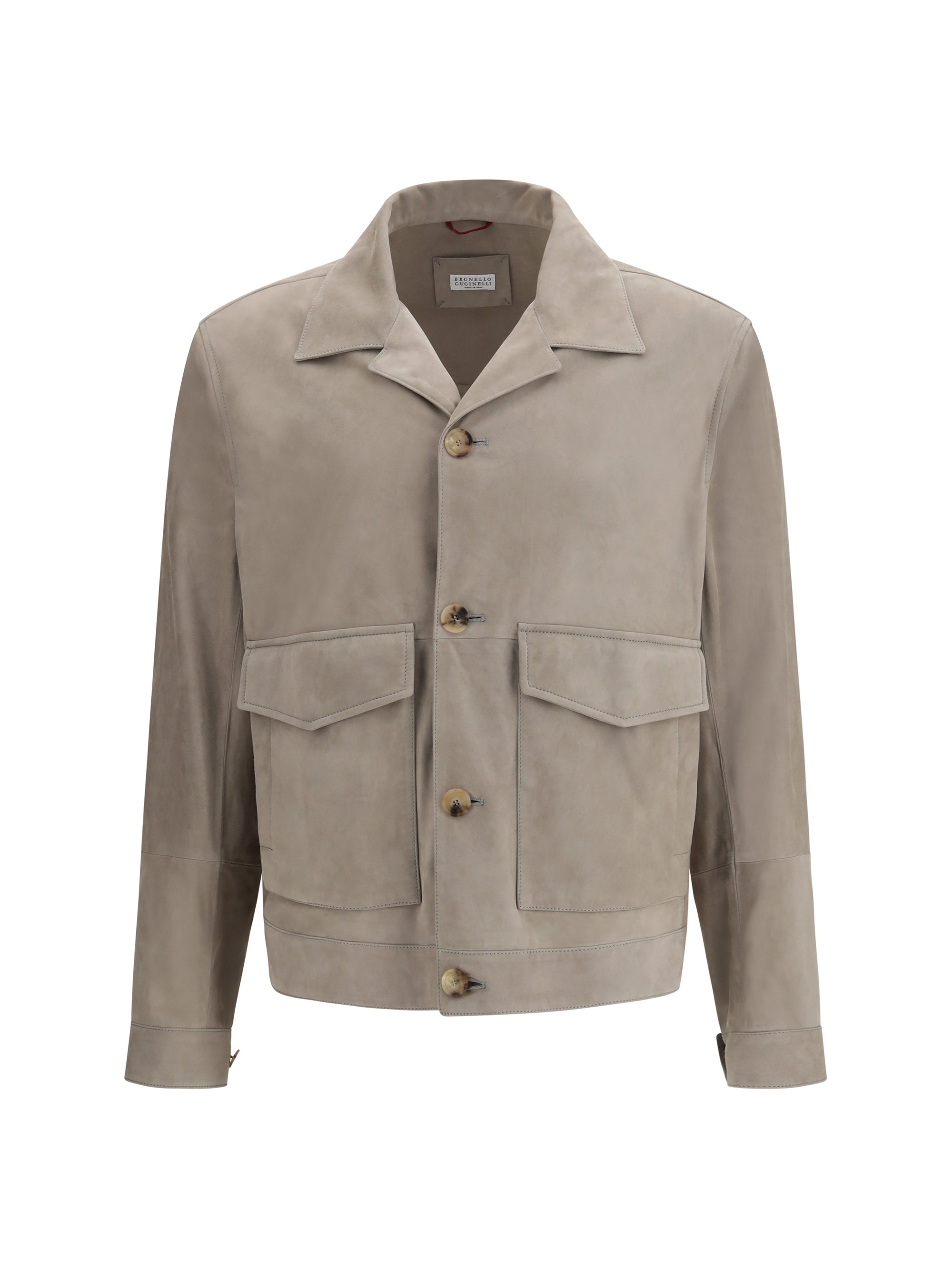 Calf Leather Jacket — Beige