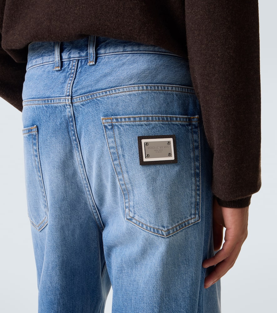 Mid-rise wide-leg jeans