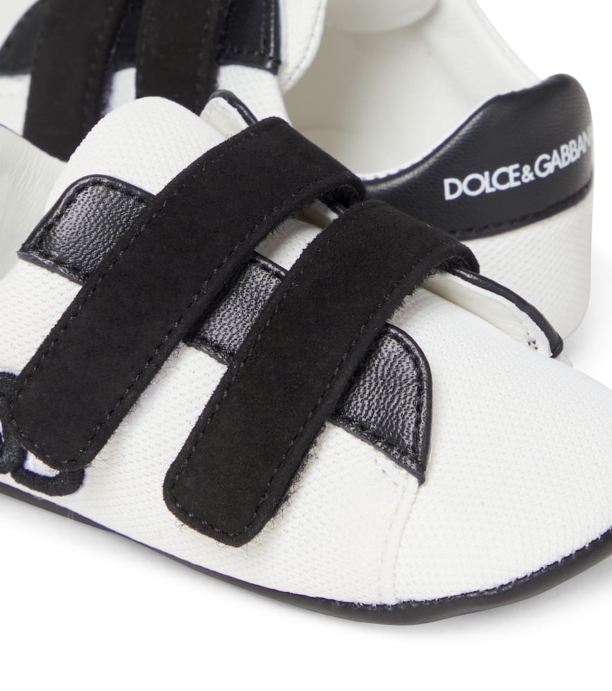 Baby DG leather-trimmed sneakers