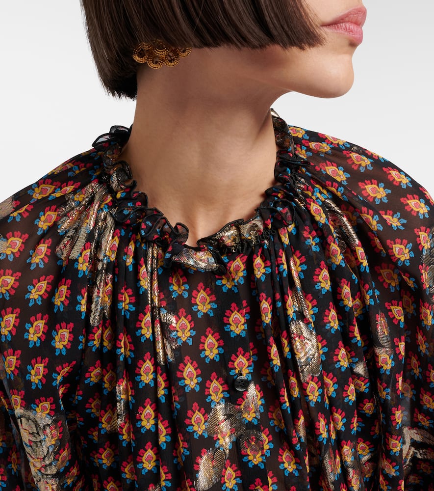 Silk-blend top