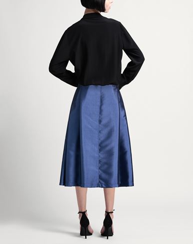 Woman Midi skirt Blue Size M Polyester