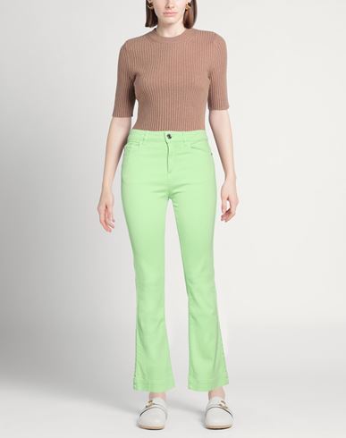 Woman Jeans Light green Size 26 Cotton, Organic cotton, Elastomultiester, Elastane